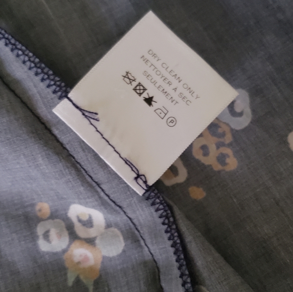 Charlotte Brody Cotton Dress Navy Button Front Dress Medium Made in USA - Picture 7 of 12